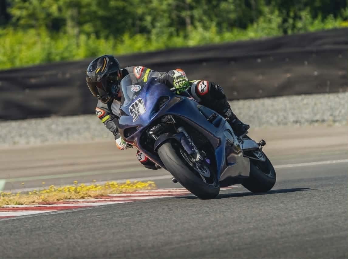 Darby on the bike